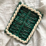 Vintage Vallauris woven ceramic trivet