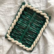 Vintage Vallauris woven ceramic trivet