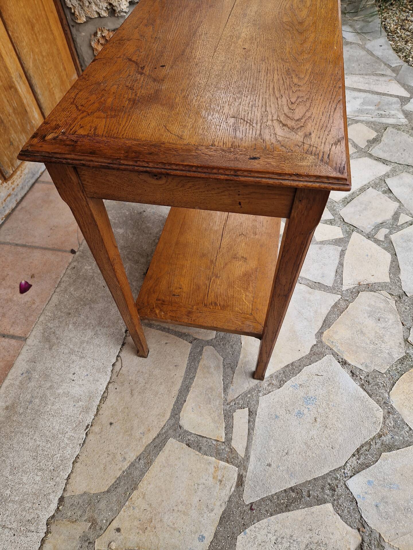 Vintage oak side table