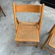 Suite de 4 chaises pliantes cannées 80’S