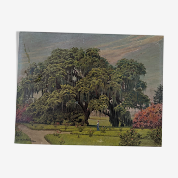 Peinture à l’huile sur carton J.Ryck
