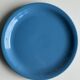 Set of 2 sky blue plates, one slotted