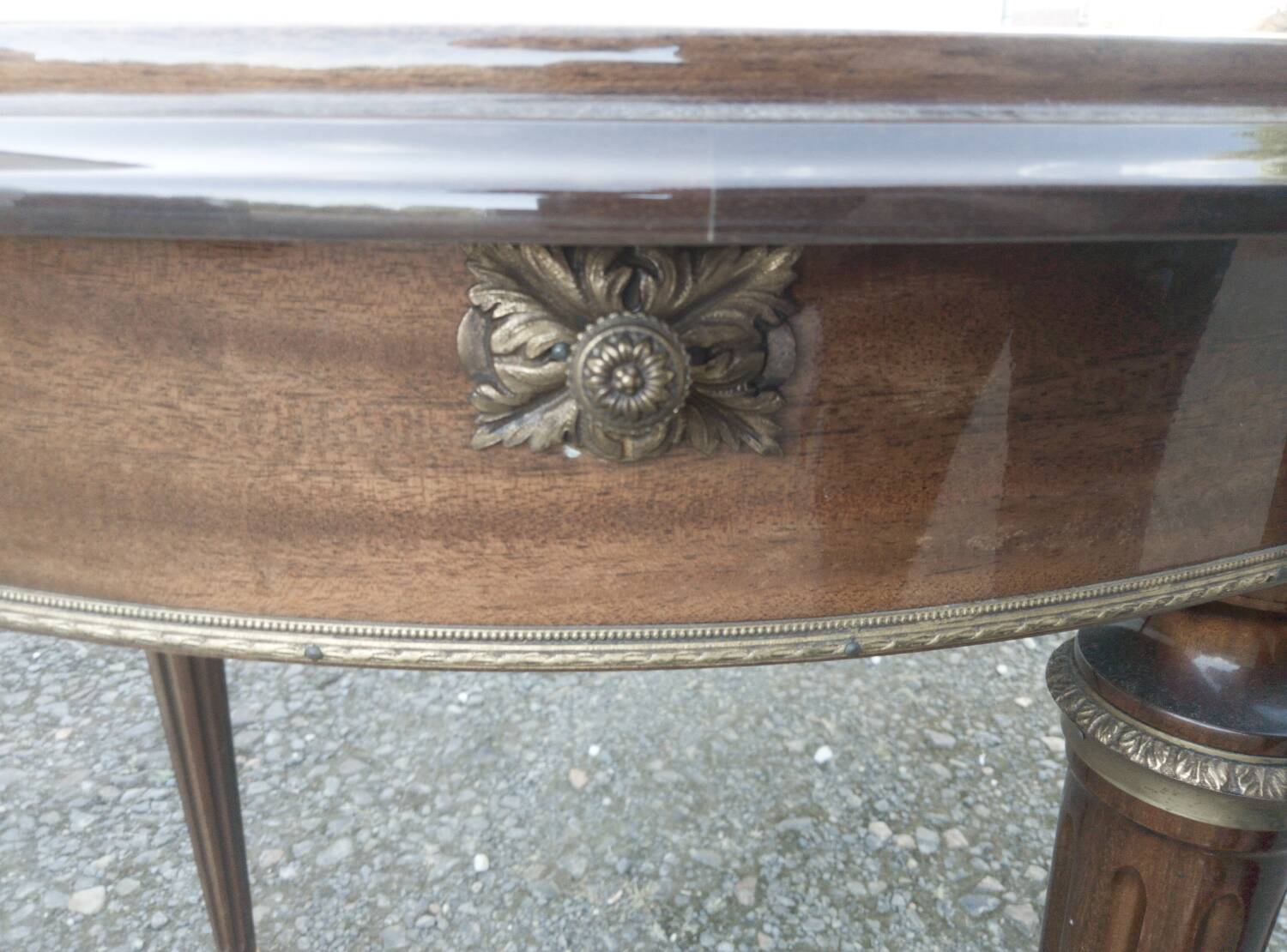 Louis XVI style oval table from the 70s