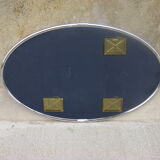 Chrome contour mirror Art Deco