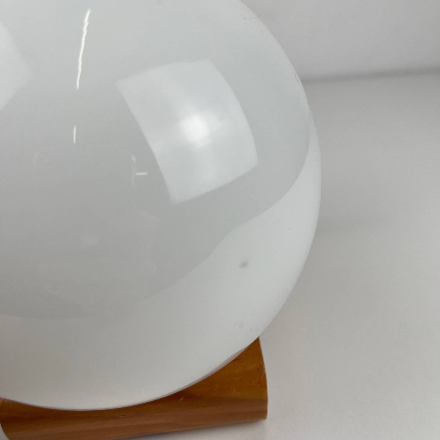 MCM wood and glass wall sconce