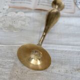 Large antique brass candle holder in Art Deco style