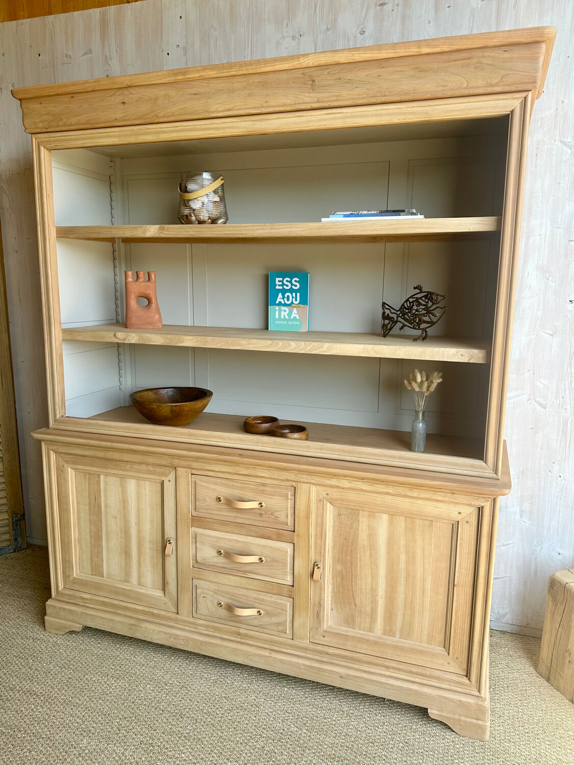 Renovated cherry wood sideboard - light wood