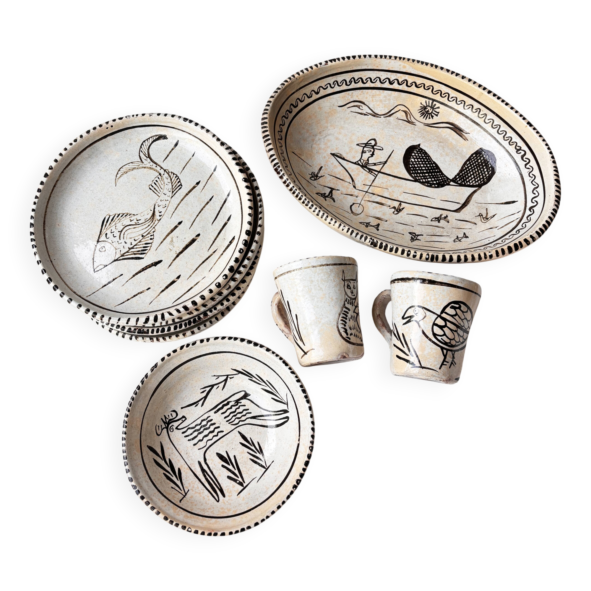 Rare ceramic service Bernardo Zaldizar