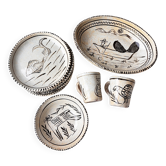 Rare ceramic service by Bernardo Zaldizar