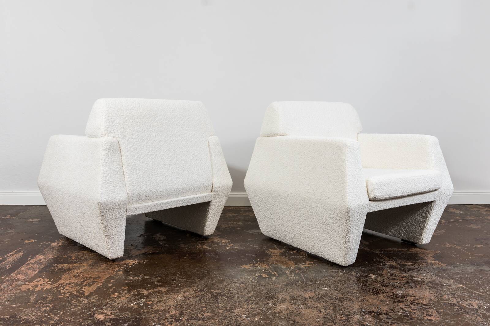 Geometric Vintage Armchairs By Lfm, Poland, 1970s, Set Of 2
