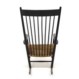 Vintage J16 rocking chair in beech by Hans Wegner for Möbler FD B, Denmark 1960s