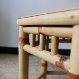 Octagonal bamboo table