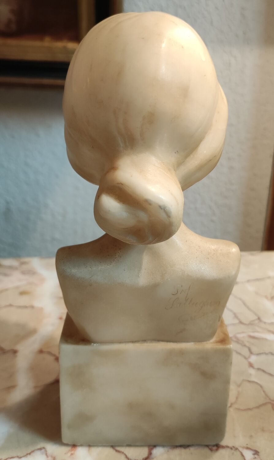Bust of a woman in alabaster