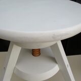Two wooden screw stools for children