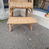 Ancien fauteuil rotin vintage chaise