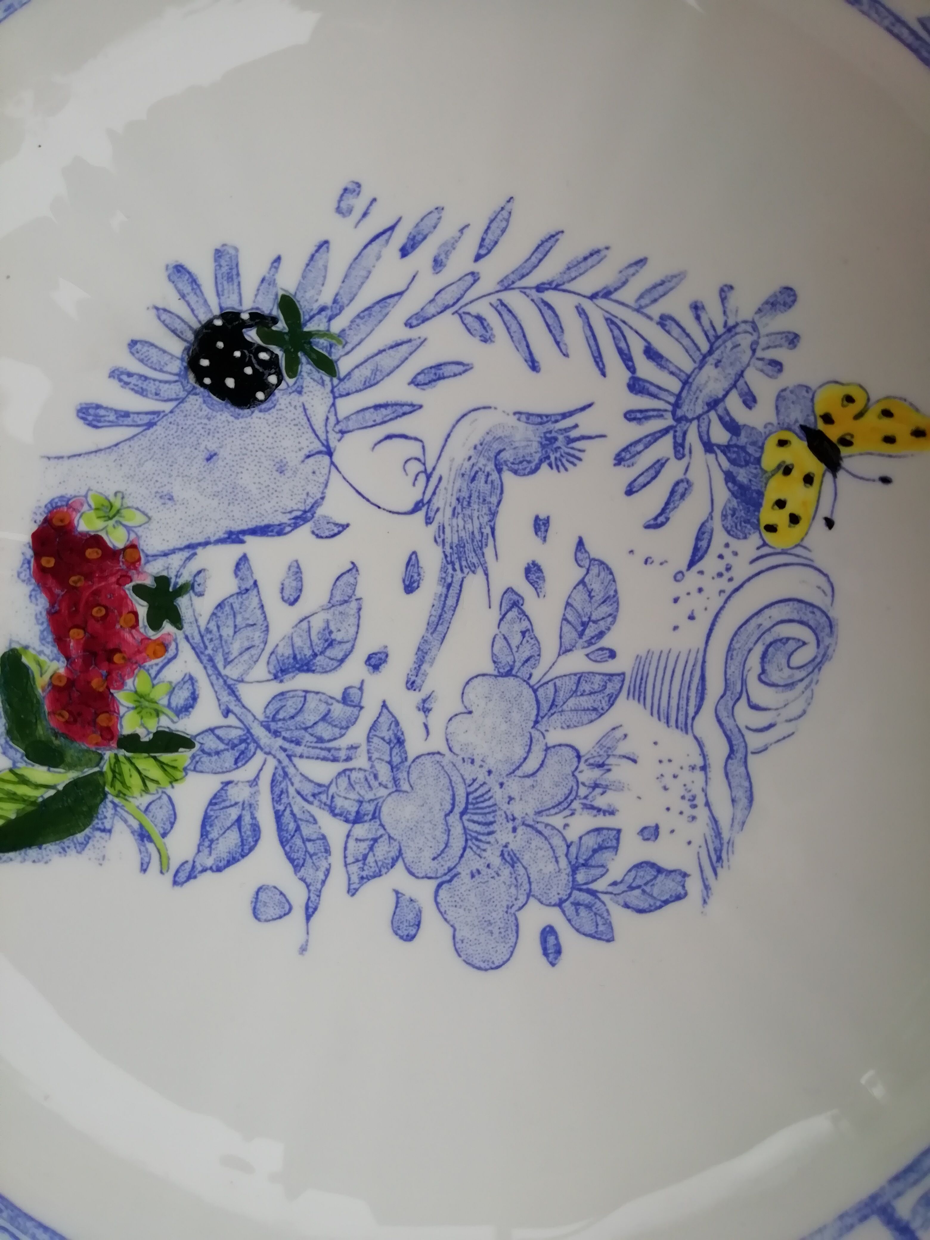 Compotier Gien oiseau bleu