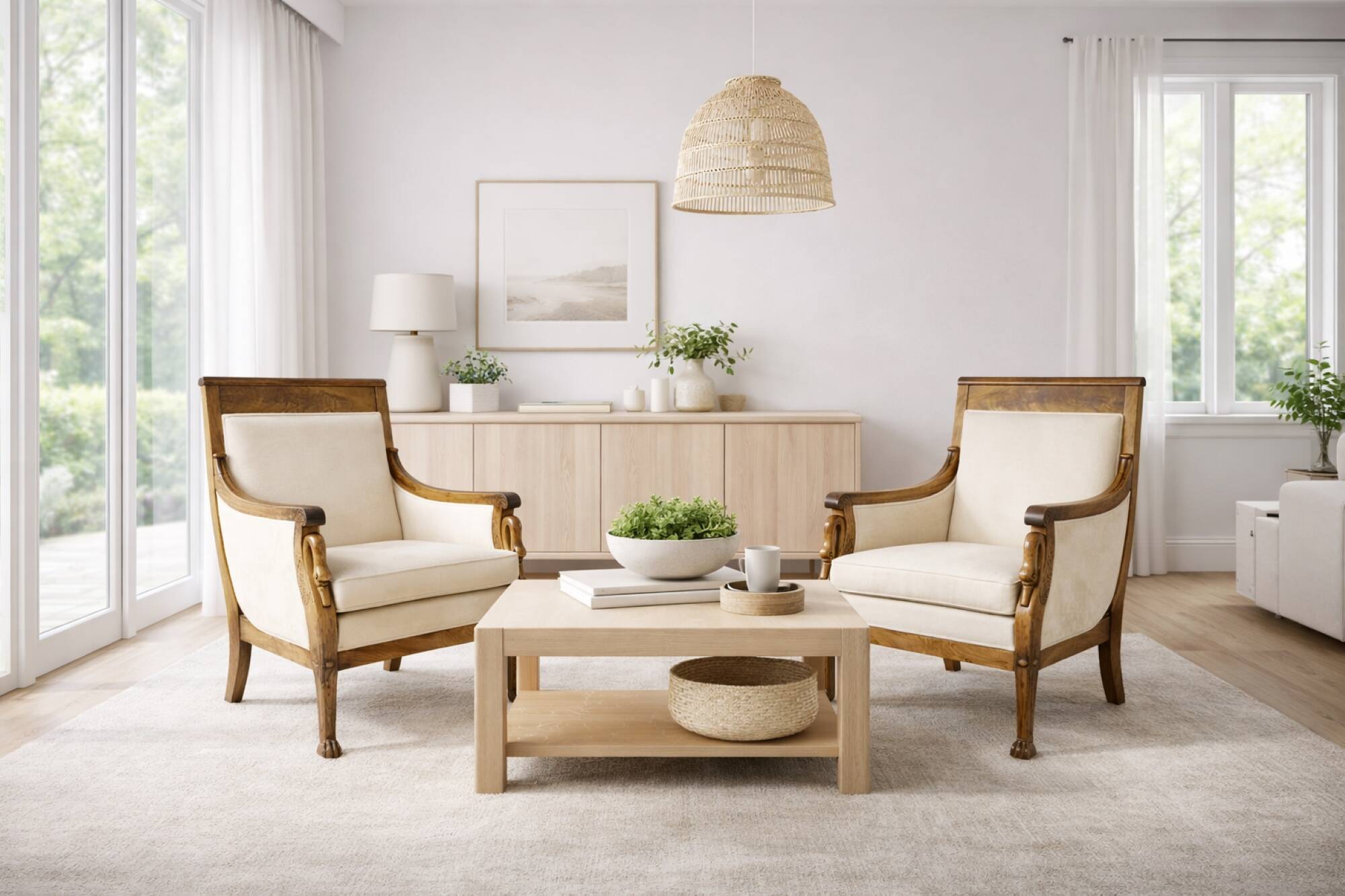 Set of Vintage Mahogany Chairs, 1920s