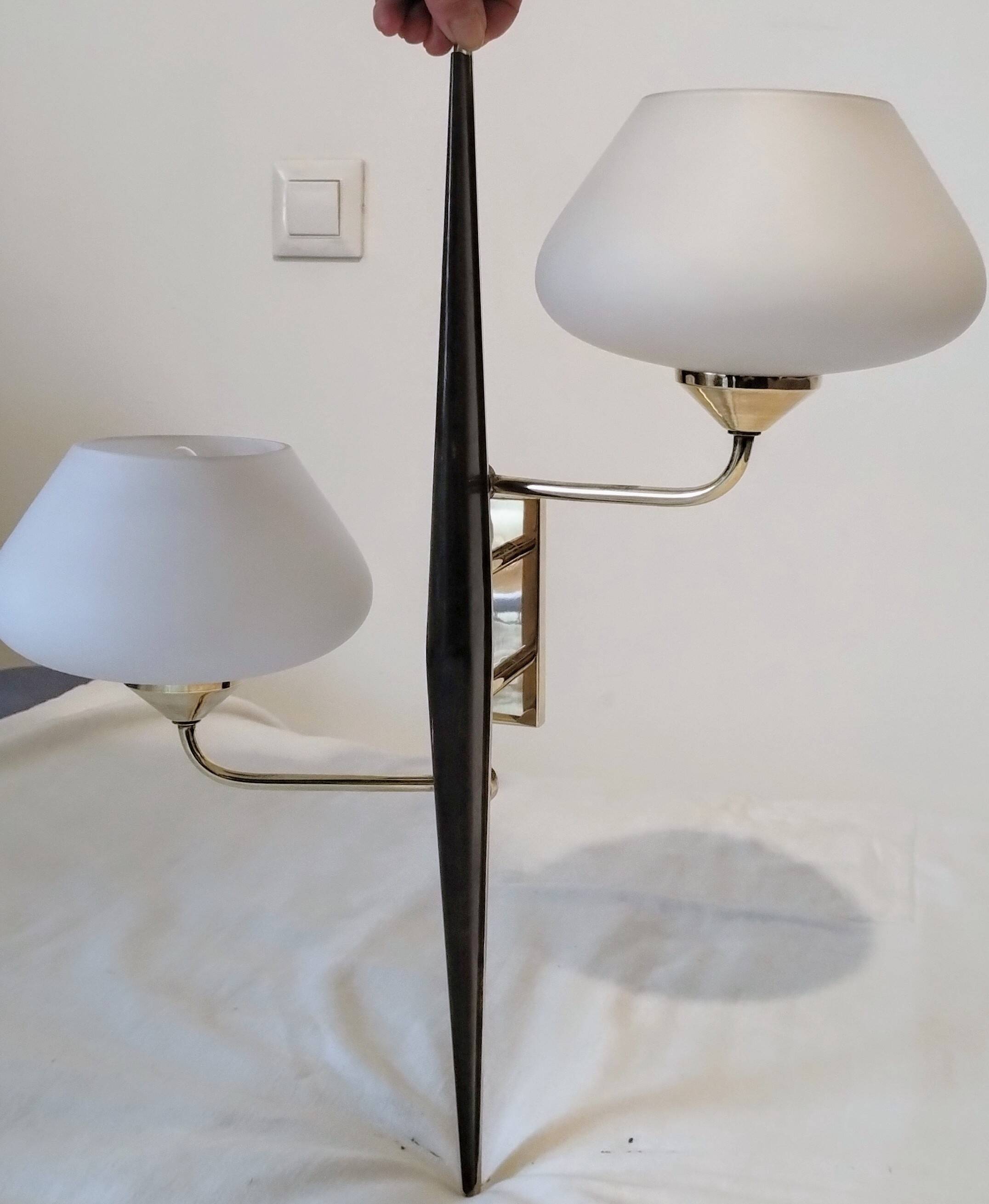 Arlus double house wall light, 1950s