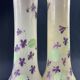 Large pair of glass vases with enameled floral decoration from the early 20th century LEGRAS