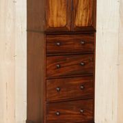 Paire de commodes hautes anciennes Castle Howard 1840 en bois dur