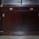 Three vintage style Military Campaign bookshelves, mahogany finish.