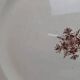 2 round plates Terre de Fer Clairefontaine Rouen sepia 19th century