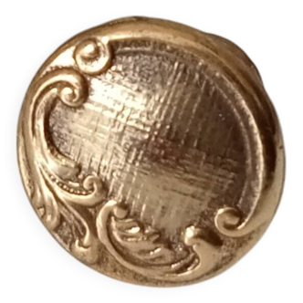 Bouton de meuble ancien doré à l'or fin