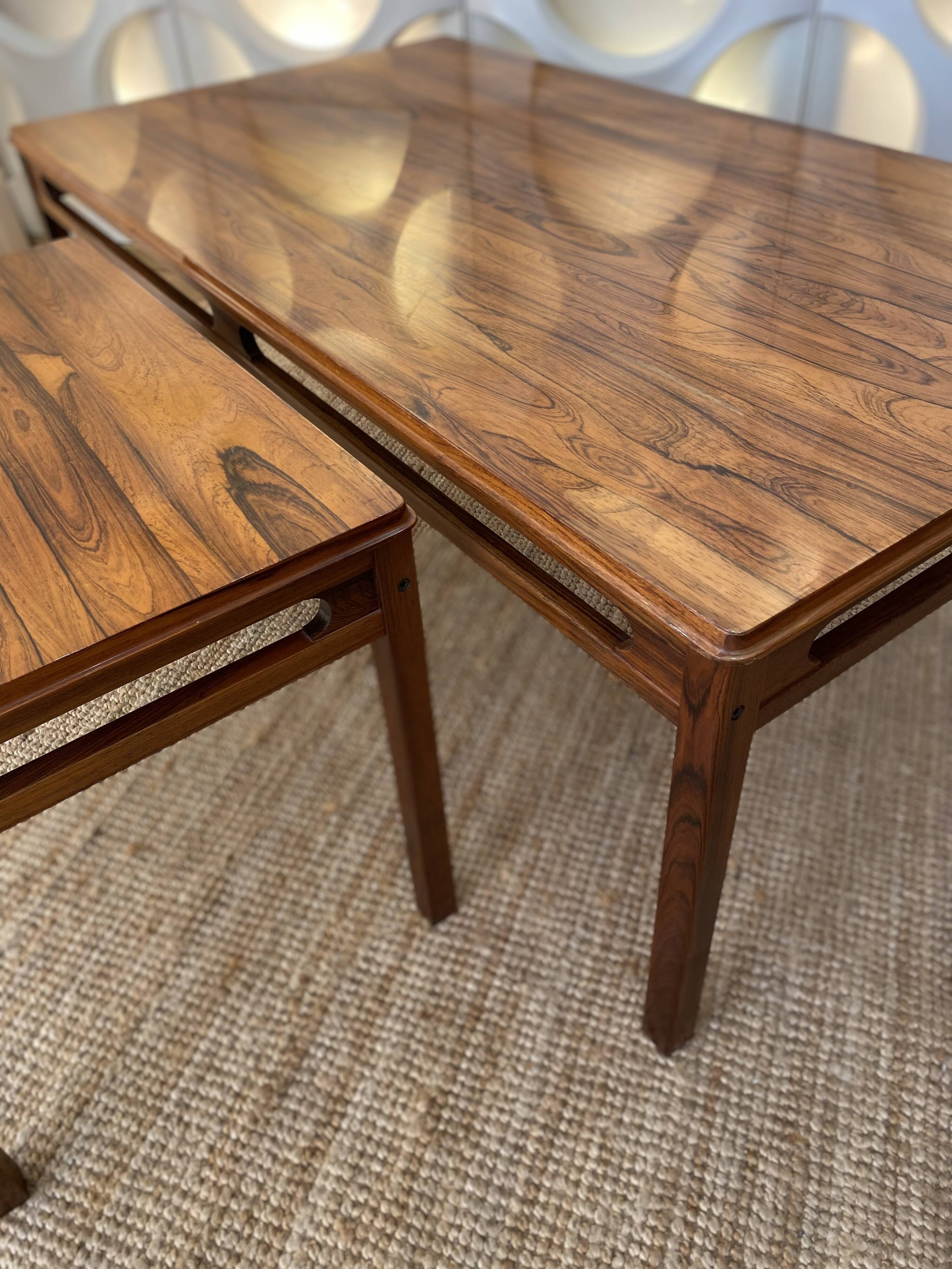 Vintage rosewood coffee tables by rasmus solber for s mobler, 1960