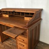 American solid solid oak cylinder desk from 1930