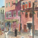 Orientalist gouache by Raoul du GARDIER (1871-1952)