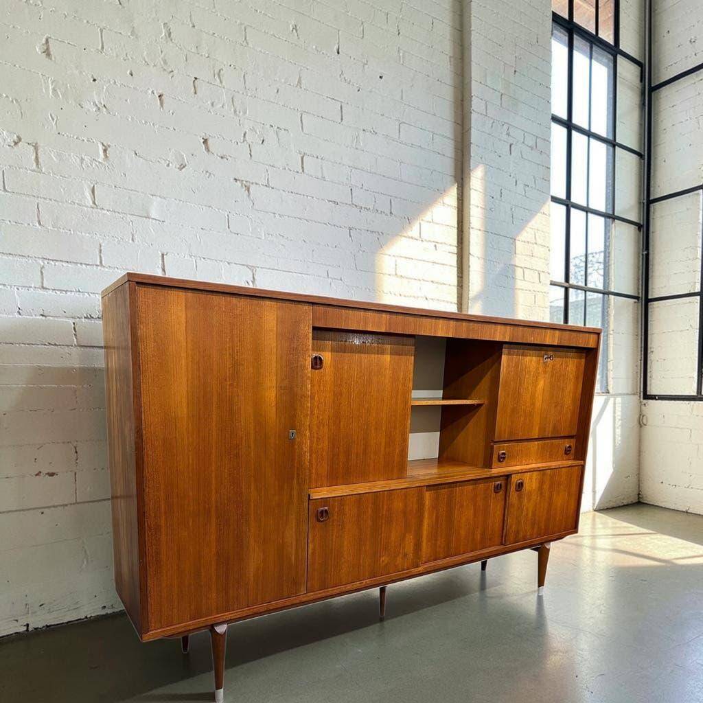 XL vintage wooden buffet / wall unit / midboard
