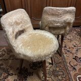 Paire de chaises moumoute