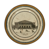 Plate in earthenware of choisy le roy (1804-1823) "chamber of deputies"