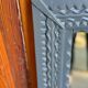 Pair of large sculpted mirrors in painted grey wood, antique style (1900s)