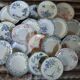 20 mismatched antique flat plates in ironstone