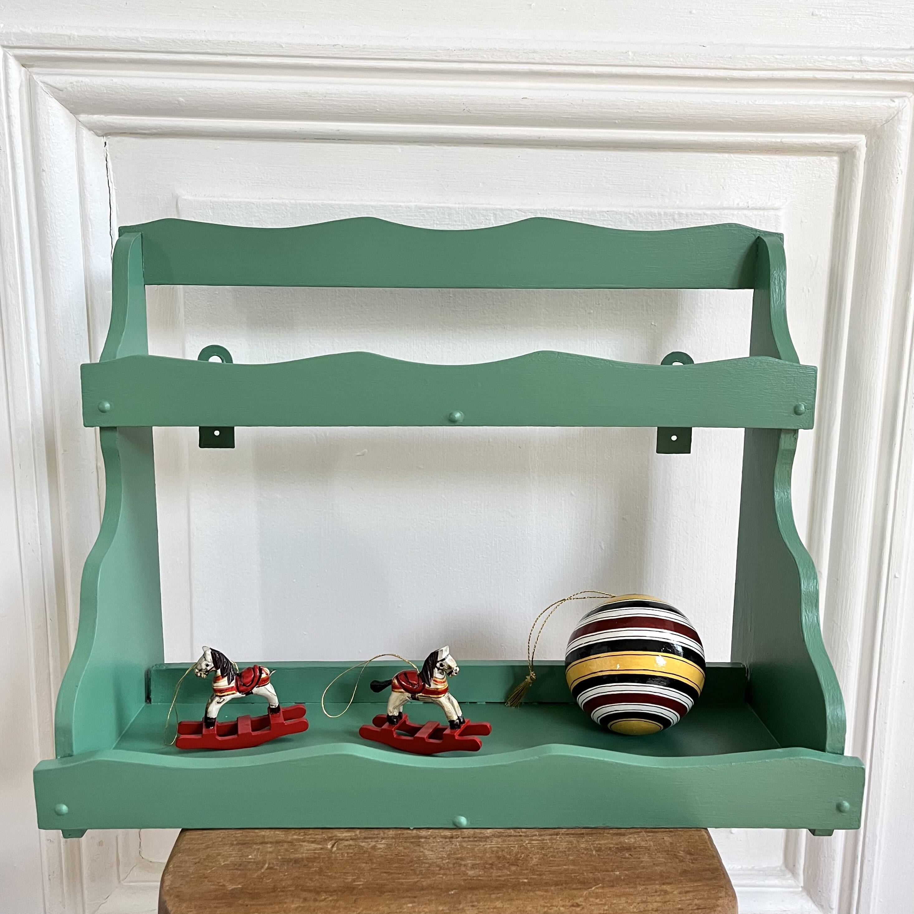 Vintage wall shelf with two shelves