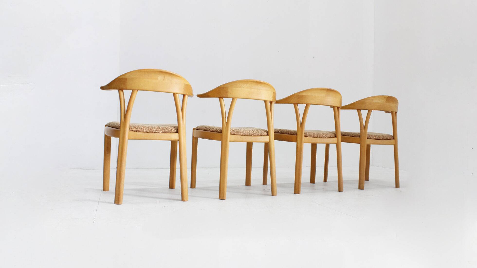 Vintage Danish dining chairs 1960s set of 4