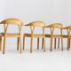 Vintage Danish dining chairs 1960s set of 4