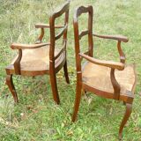 Pair of provencal paillés chairs
