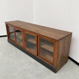 Enfilade de métier XXL chêne portes vitrées