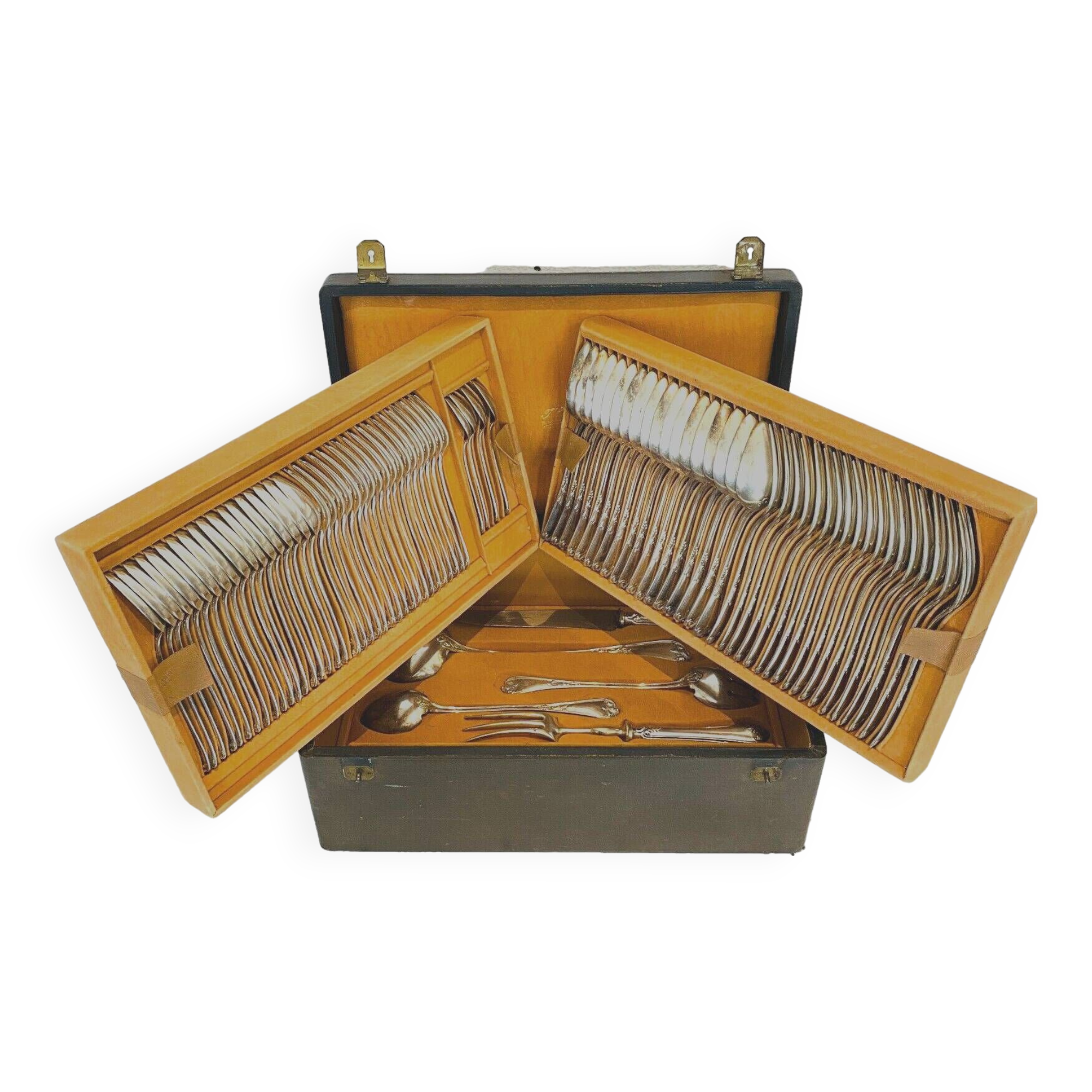 Louis XV style housewife in silver metal 20th century