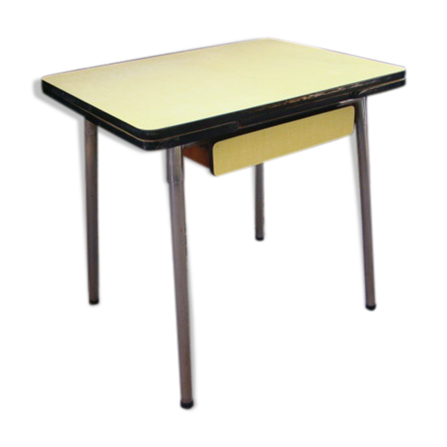 Vintage yellow formica table 60