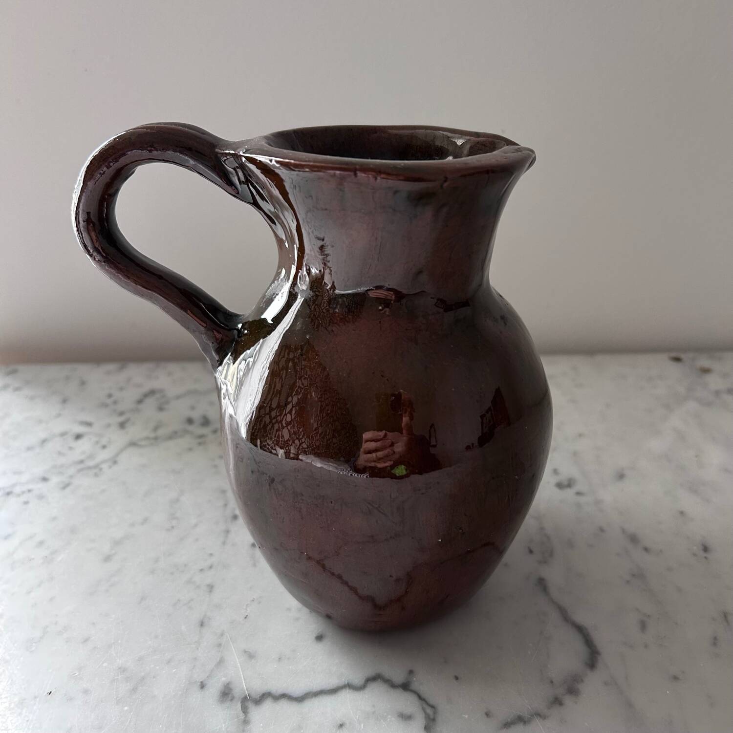 Old signed artisanal pitcher