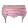 Commode bombée rose poudrée