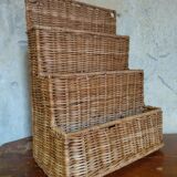 Vintage wicker wall basket