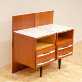Paire de tables de chevet entièrement rénovées par Mojmír Požár, années 1960, Tchécoslovaquie