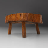 rustic wooden side table