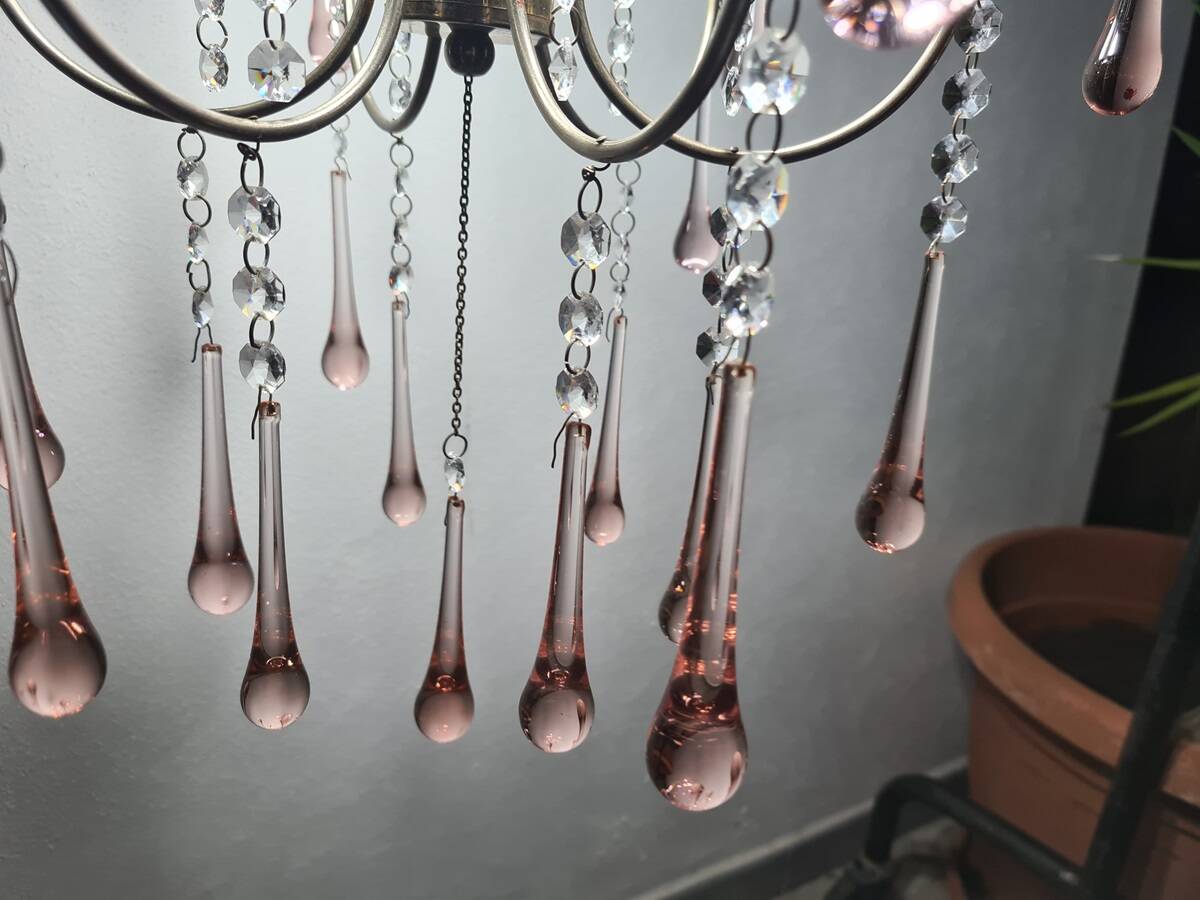 Antique Italian Chandelier Murano Glass Italy 1940s