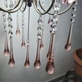 Antique Italian Chandelier Murano Glass Italy 1940s