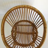 Bureau enfant en rotin avec son fauteuil
